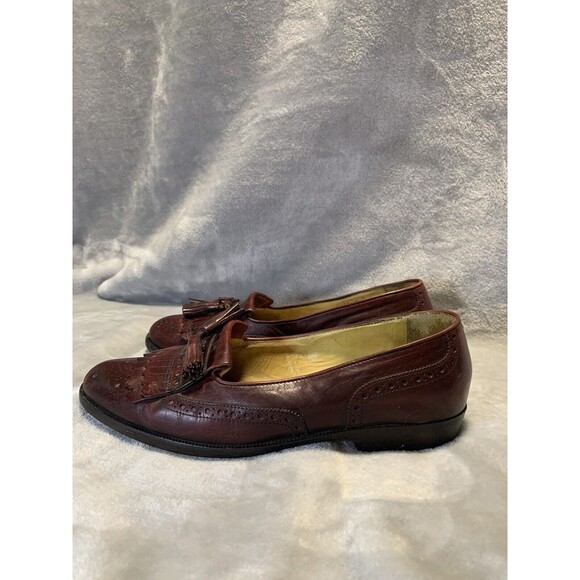 Bragano Cole Haan Men\'s‎ Loafers 9M Brown Leather Tasseled Kiltie Italy Vibram main image 9